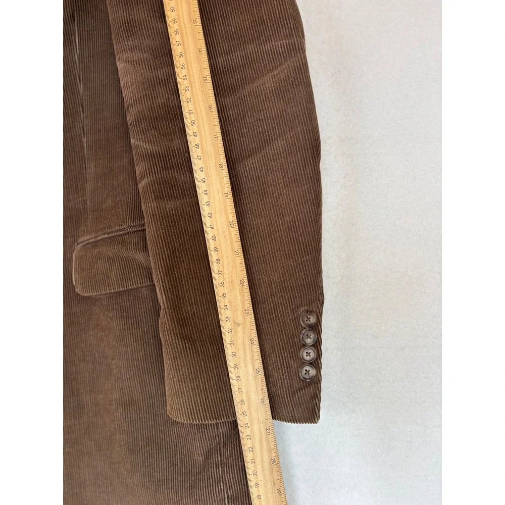 VTG LANDS' END Brown Corduroy Blazer Sport Coat Jacket Men's Office‎ Work 42L